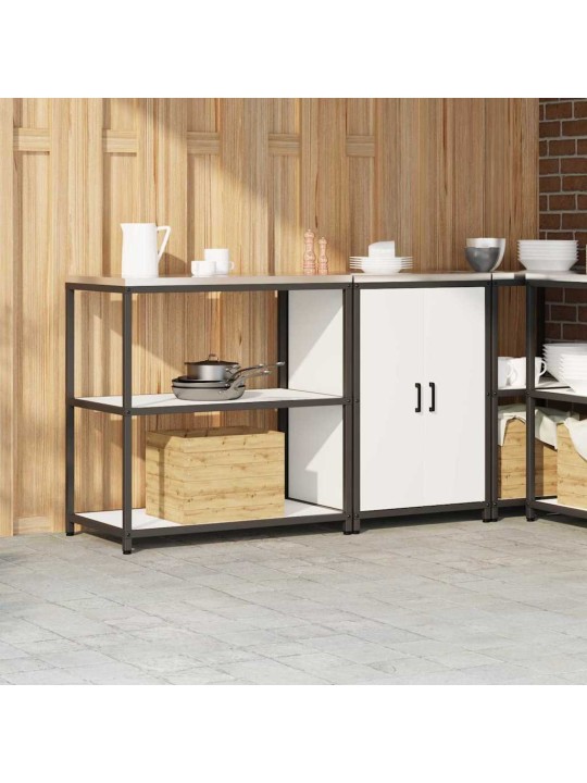 Virtuves glabāšanas komplekts 2 pcs balta 150 x 50 x 92 cm
