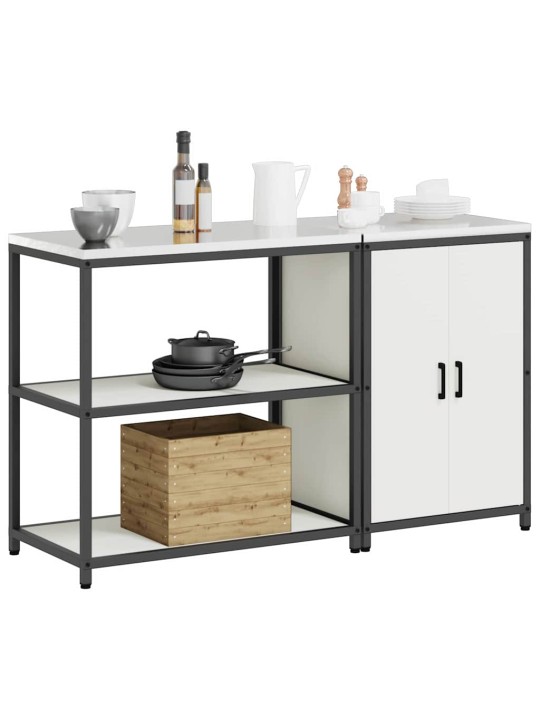 Virtuves glabāšanas komplekts 2 pcs balta 150 x 50 x 92 cm