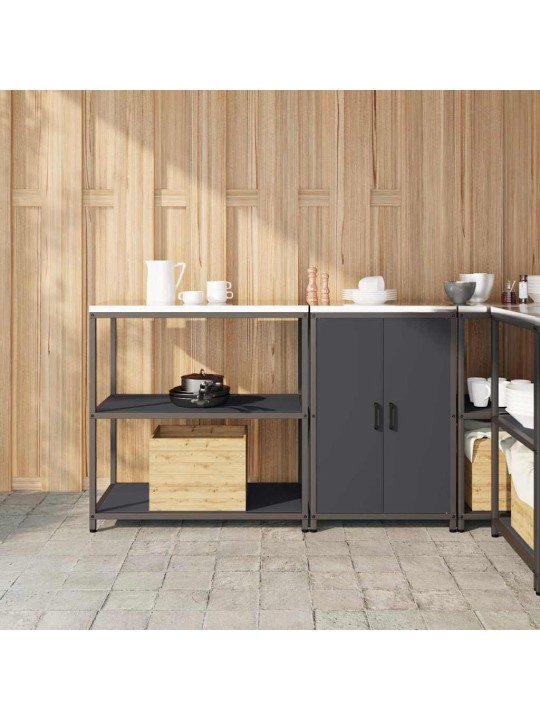 Virtuves glabāšanas komplekts 2 pcs antracīta 150 x 50 x 92 cm
