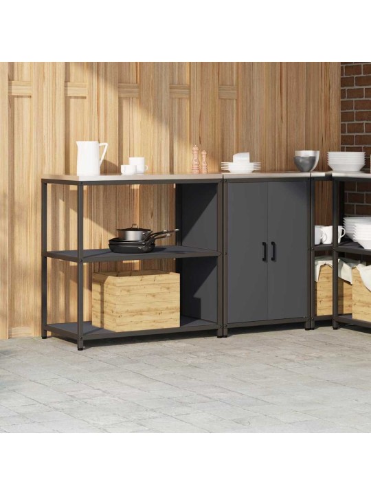 Virtuves glabāšanas komplekts 2 pcs antracīta 150 x 50 x 92 cm