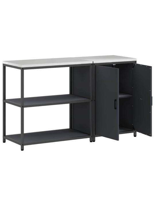 Virtuves glabāšanas komplekts 2 pcs antracīta 150 x 50 x 92 cm