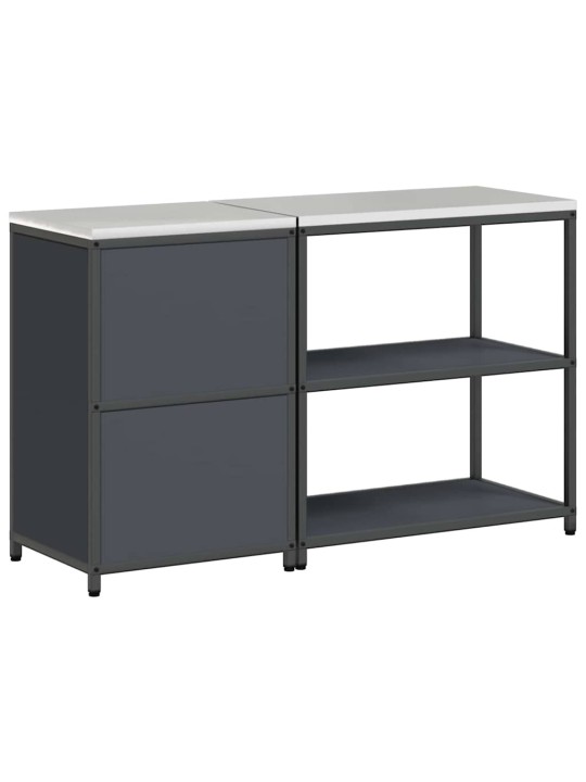Virtuves glabāšanas komplekts 2 pcs antracīta 150 x 50 x 92 cm