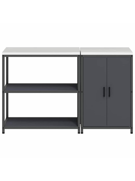 Virtuves glabāšanas komplekts 2 pcs antracīta 150 x 50 x 92 cm