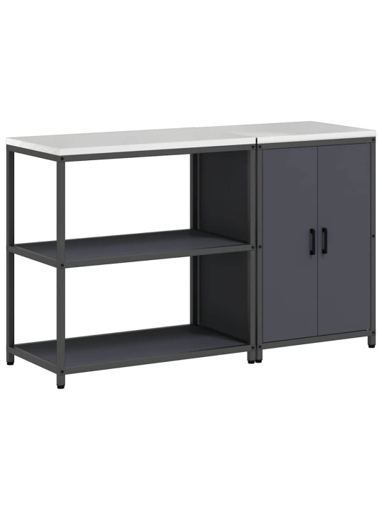Virtuves glabāšanas komplekts 2 pcs antracīta 150 x 50 x 92 cm