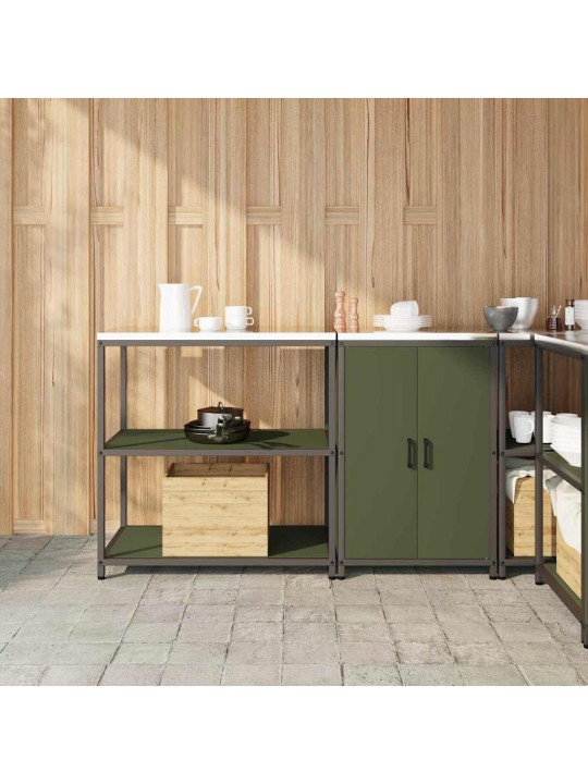 Virtuves glabāšanas komplekts 2 pcs olīvu zaļš 150 x 50 x 92 cm
