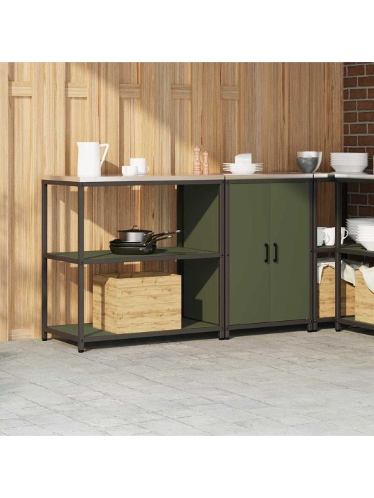 Virtuves glabāšanas komplekts 2 pcs olīvu zaļš 150 x 50 x 92 cm