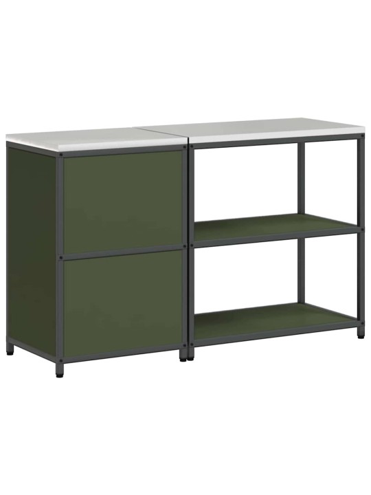 Virtuves glabāšanas komplekts 2 pcs olīvu zaļš 150 x 50 x 92 cm