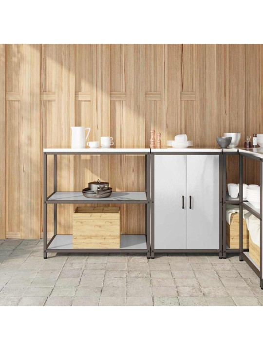 Virtuves glabāšanas komplekts 2 pcs sudrabs 150 x 50 x 92 cm