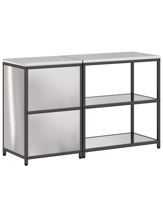 Virtuves glabāšanas komplekts 2 pcs sudrabs 150 x 50 x 92 cm