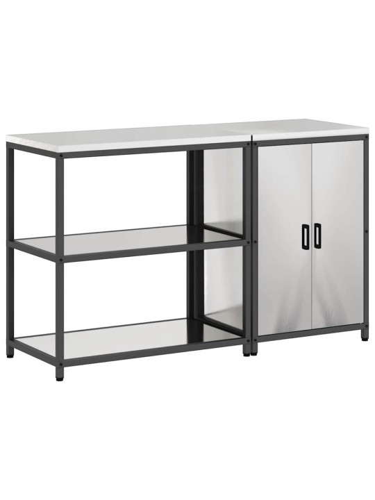 Virtuves glabāšanas komplekts 2 pcs sudrabs 150 x 50 x 92 cm