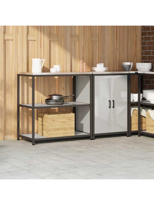 Virtuves glabāšanas komplekts 2 pcs sudrabs 150 x 50 x 92 cm