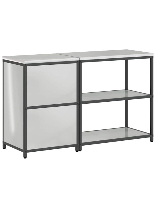Virtuves glabāšanas komplekts 2 pcs sudrabs 150 x 50 x 92 cm