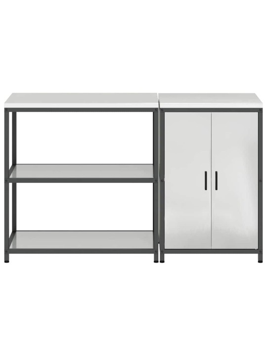 Virtuves glabāšanas komplekts 2 pcs sudrabs 150 x 50 x 92 cm