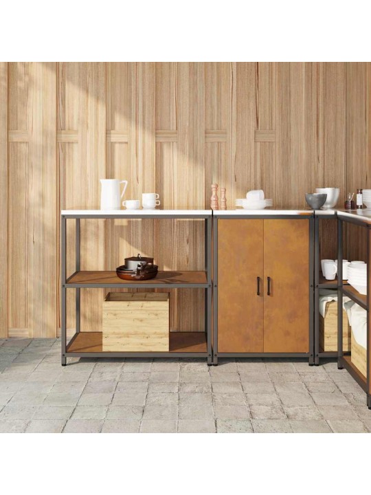 Virtuves glabāšanas komplekts 2 pcs rūsa 150 x 50 x 92 cm