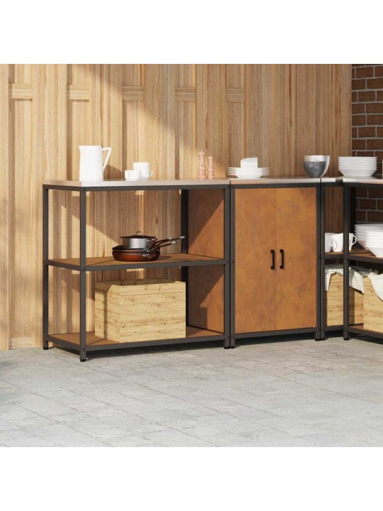 Virtuves glabāšanas komplekts 2 pcs rūsa 150 x 50 x 92 cm