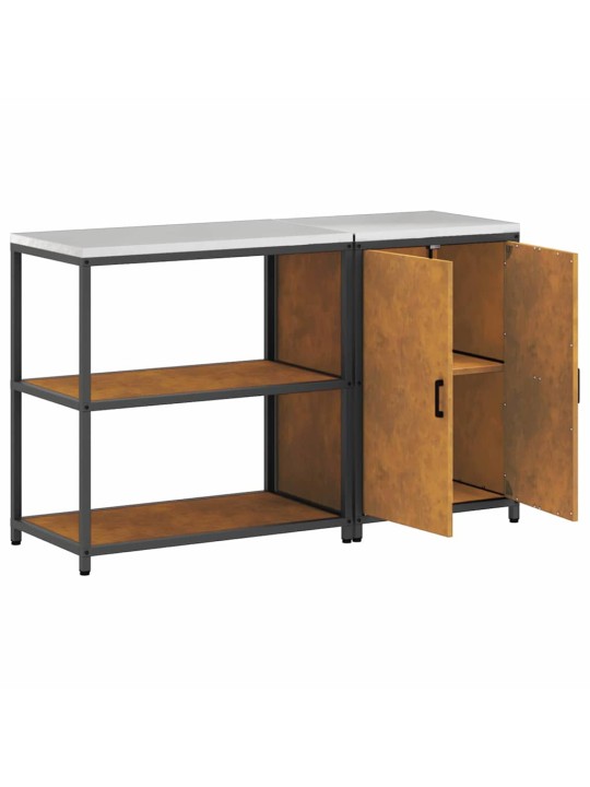 Virtuves glabāšanas komplekts 2 pcs rūsa 150 x 50 x 92 cm