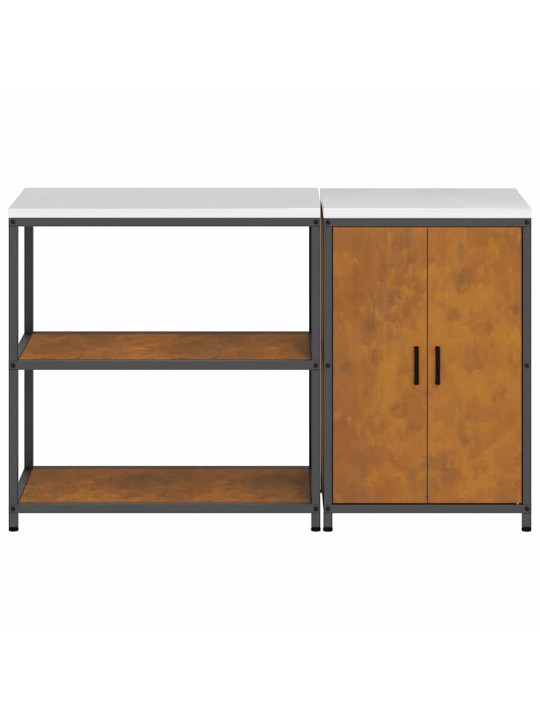 Virtuves glabāšanas komplekts 2 pcs rūsa 150 x 50 x 92 cm