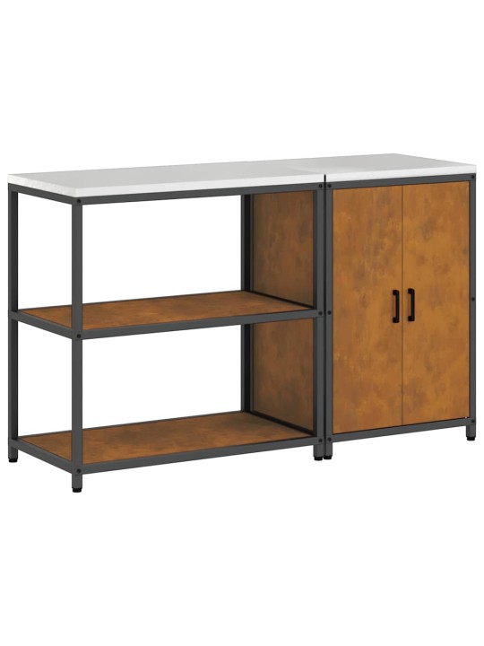 Virtuves glabāšanas komplekts 2 pcs rūsa 150 x 50 x 92 cm
