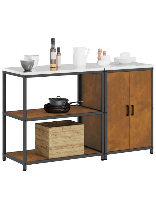 Virtuves glabāšanas komplekts 2 pcs rūsa 150 x 50 x 92 cm
