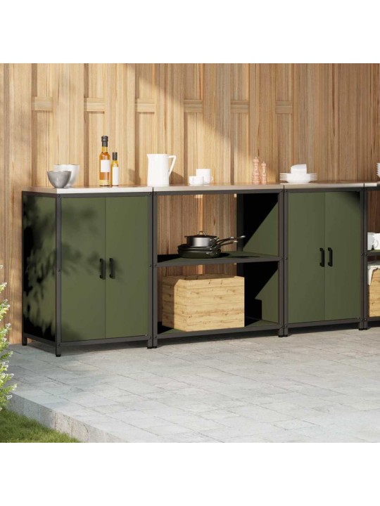 Virtuves glabāšanas komplekts 3 pcs olīvu zaļš 210 x 50 x 92 cm