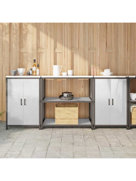 Virtuves glabāšanas komplekts 3 pcs sudrabs 210 x 50 x 92 cm