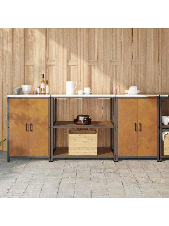 Virtuves glabāšanas komplekts 3 pcs rūsa 210 x 50 x 92 cm