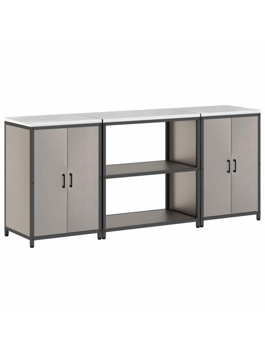 Virtuves glabāšanas komplekts 3 pcs rūsa 210 x 50 x 92 cm