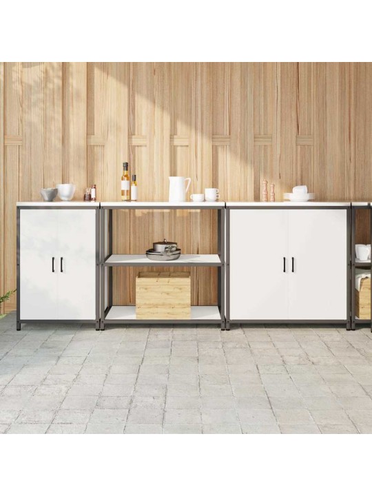 Virtuves glabāšanas komplekts 3 pcs balts 240 x 50 x 92 cm