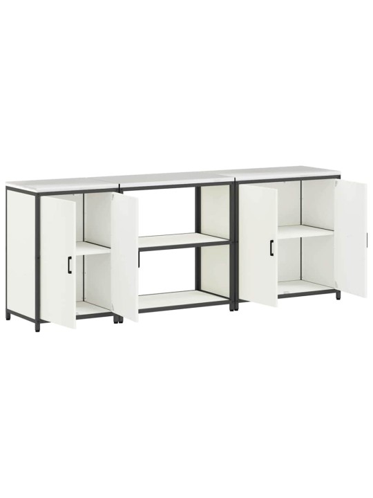 Virtuves glabāšanas komplekts 3 pcs balts 240 x 50 x 92 cm