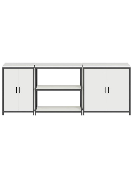 Virtuves glabāšanas komplekts 3 pcs balts 240 x 50 x 92 cm
