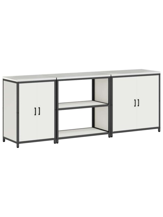 Virtuves glabāšanas komplekts 3 pcs balts 240 x 50 x 92 cm