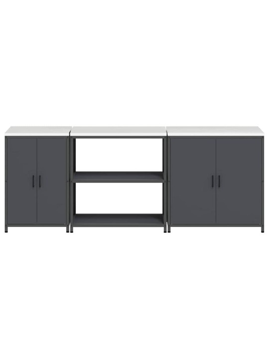 Virtuves glabāšanas komplekts 3 pcs antracīts 240 x 50 x 92 cm