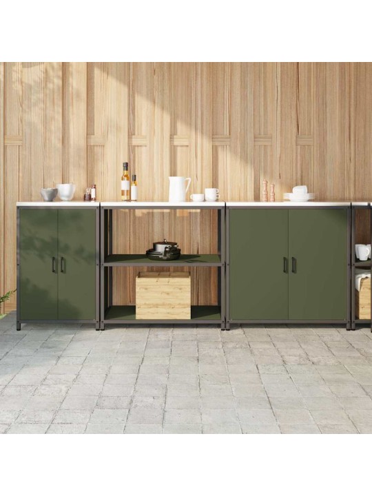 Virtuves glabāšanas komplekts 3 pcs olīvu zaļš 240 x 50 x 92 cm