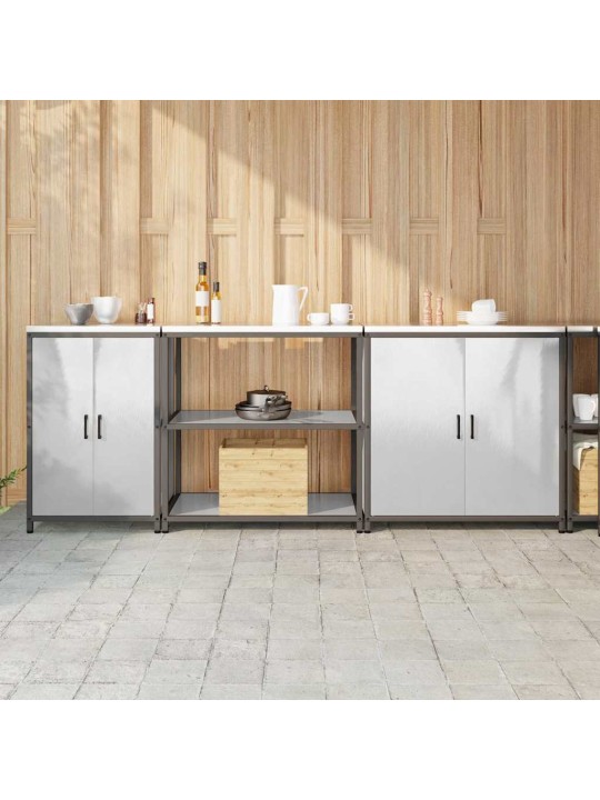 Virtuves glabāšanas komplekts 3 pcs sudrabs 240 x 50 x 92 cm