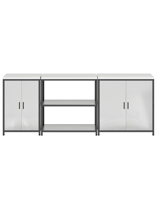 Virtuves glabāšanas komplekts 3 pcs sudrabs 240 x 50 x 92 cm