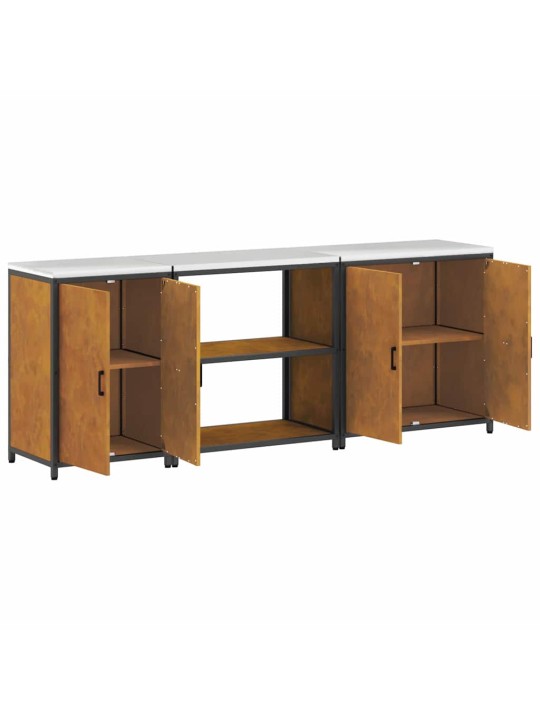 Virtuves glabāšanas komplekts other 3 pcs rūsa 240 x 50 x 92 cm