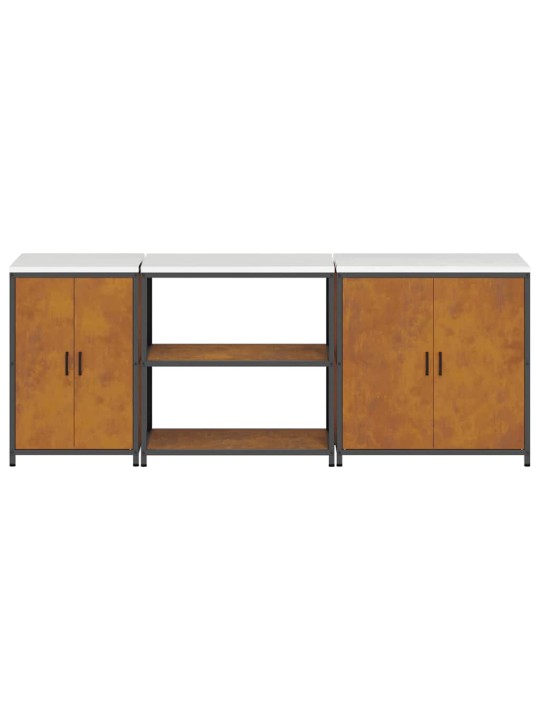 Virtuves glabāšanas komplekts other 3 pcs rūsa 240 x 50 x 92 cm