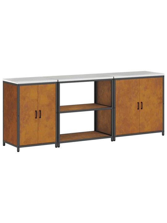 Virtuves glabāšanas komplekts other 3 pcs rūsa 240 x 50 x 92 cm