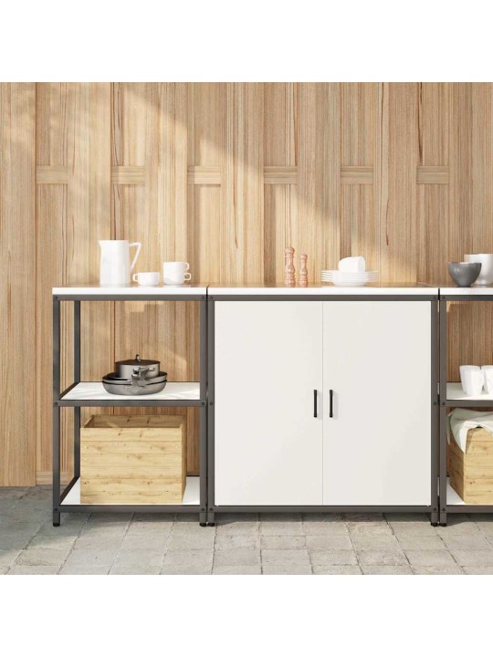 Virtuves glabāšanas komplekts 2 pcs balts 150 x 50 x 92 cm