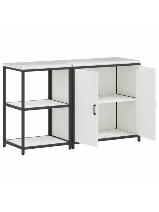 Virtuves glabāšanas komplekts 2 pcs balts 150 x 50 x 92 cm