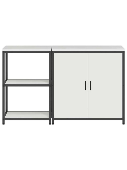 Virtuves glabāšanas komplekts 2 pcs balts 150 x 50 x 92 cm