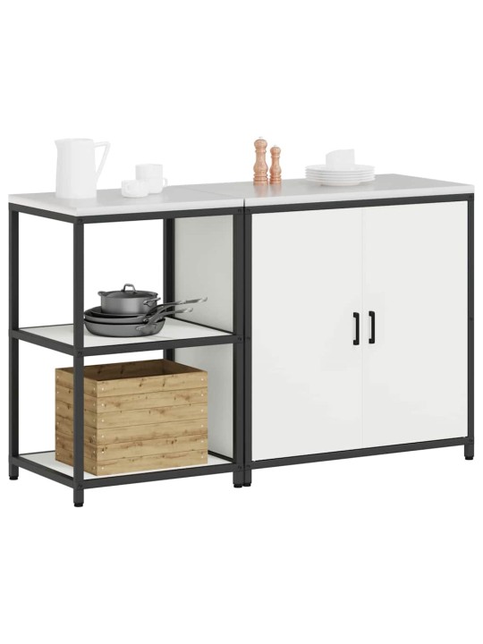 Virtuves glabāšanas komplekts 2 pcs balts 150 x 50 x 92 cm
