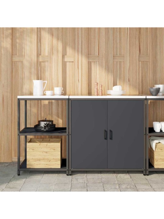 Virtuves glabāšanas komplekts 2 pcs antracīts 150 x 50 x 92 cm