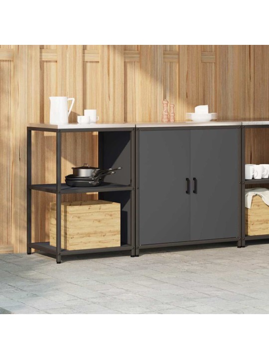 Virtuves glabāšanas komplekts 2 pcs antracīts 150 x 50 x 92 cm