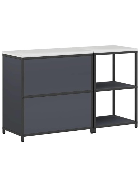 Virtuves glabāšanas komplekts 2 pcs antracīts 150 x 50 x 92 cm