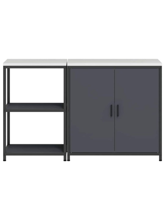 Virtuves glabāšanas komplekts 2 pcs antracīts 150 x 50 x 92 cm