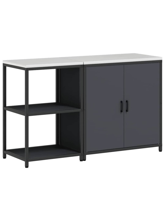 Virtuves glabāšanas komplekts 2 pcs antracīts 150 x 50 x 92 cm