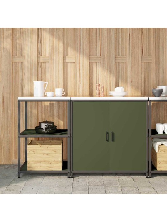 Virtuves glabāšanas komplekts 2 pcs olīvu zaļš 150 x 50 x 92 cm