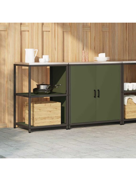 Virtuves glabāšanas komplekts 2 pcs olīvu zaļš 150 x 50 x 92 cm