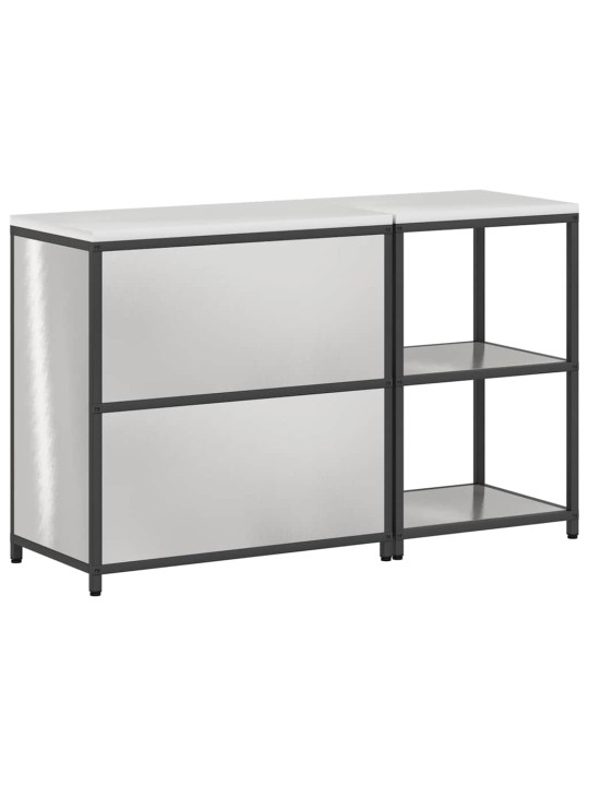 Virtuves glabāšanas komplekts 2 pcs sudrabs 150 x 50 x 92 cm